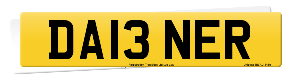 Registration number DA13 NER